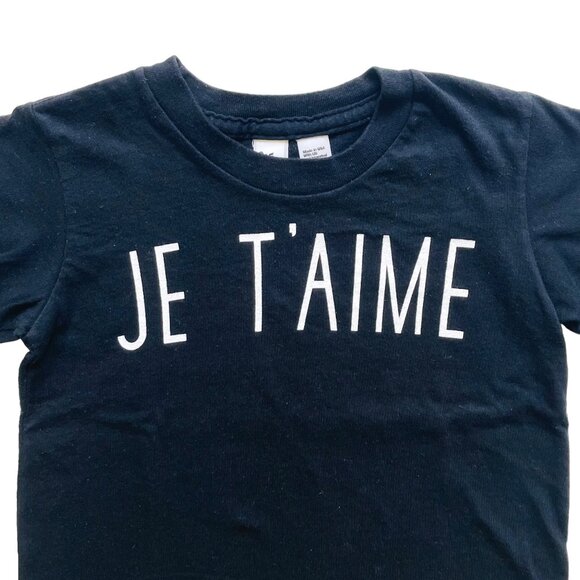 Whistle & Flute Je T'Aime Script Unisex Tee Shirt Size 12-18 months - Picture 2 of 5